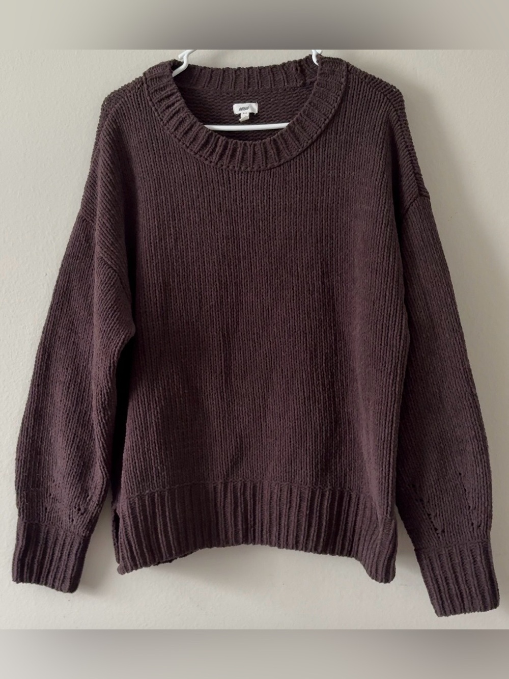 Aerie Women's Chocolate Brown Oversized Sweater Size Small